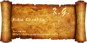 Kuba Gizella névjegykártya
